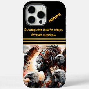 Adler stürzen in einem lebendigen Land eines Krieg iPhone 16 Pro Max Hülle
