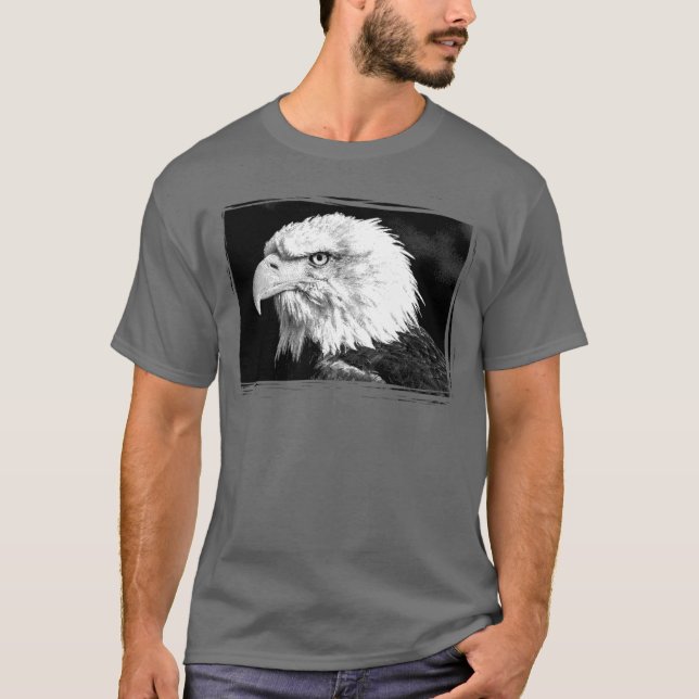Adler Template Elegant Dark Gray Add Image T-Shirt (Vorderseite)