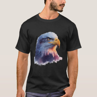 Adler-Tierliebhaber-Kunstwerk-Wildlife-Wald-Grafik T-Shirt