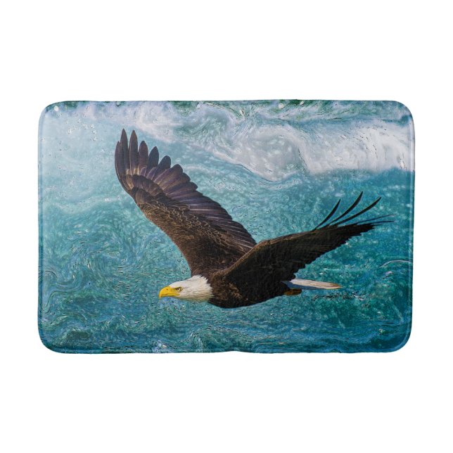 Adler über dem Sturm Badematte (Vorderseite)