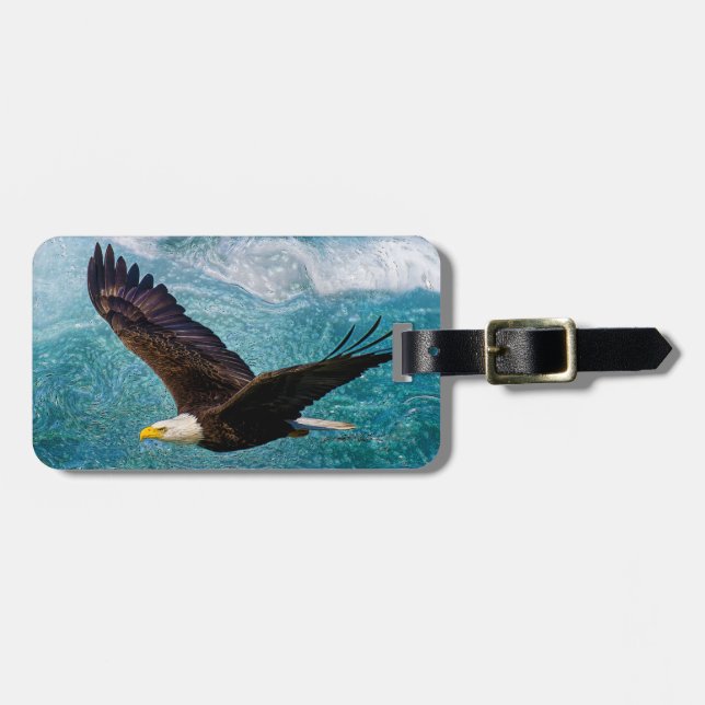Adler über dem Sturm Gepäckanhänger (Vorderseite horizontal)