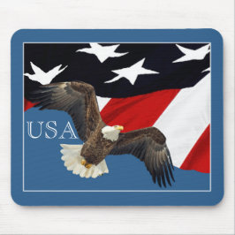 Adler und Flag USA Mousepad