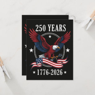 Adler und Flagge 250 Jahre 1776-2026 250. Einladung