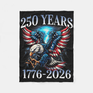 Adler und Flagge 250 Jahre 1776-2026 250. Geburtst Fleecedecke