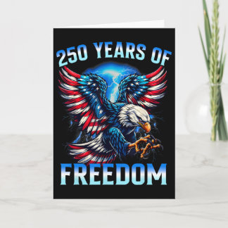 Adler und Flagge 250 Jahre 1776-2026 250. Geburtst Karte