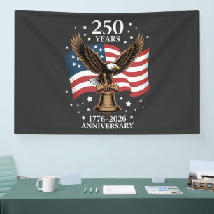 Adler und Flagge 250 Jahre Amerika 1776-2026 Banner