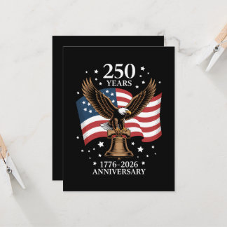 Adler und Flagge 250 Jahre Amerika 1776-2026 Einladung