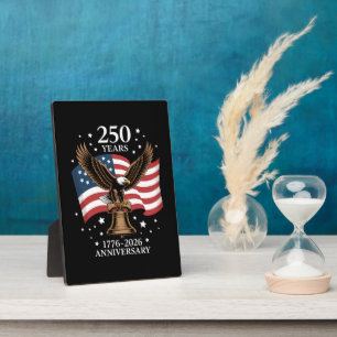 Adler und Flagge 250 Jahre Amerika 1776-2026 Fotoplatte