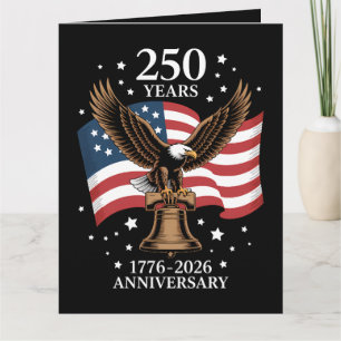 Adler und Flagge 250 Jahre Amerika 1776-2026 Karte