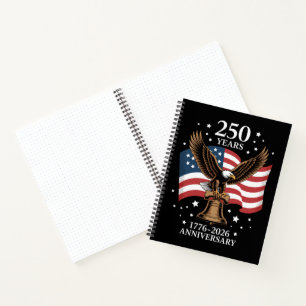 Adler und Flagge 250 Jahre Amerika 1776-2026 Notizbuch