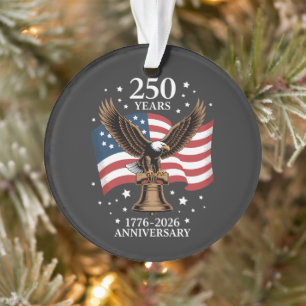 Adler und Flagge 250 Jahre Amerika 1776-2026 Ornament