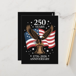 Adler und Flagge 250 Jahre Amerika 1776-2026 Postkarte