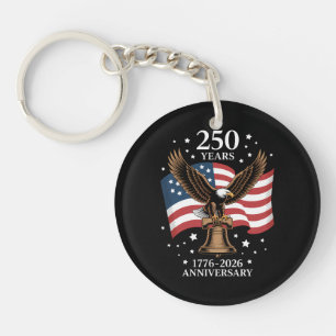 Adler und Flagge 250 Jahre Amerika 1776-2026 Schlüsselanhänger