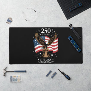 Adler und Flagge 250 Jahre Amerika 1776-2026 Schreibtischunterlage