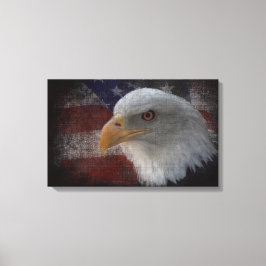 Adler und Flagge Leinwanddruck