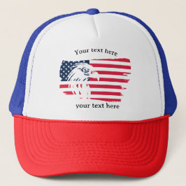 Adler und Flagge Truckerkappe