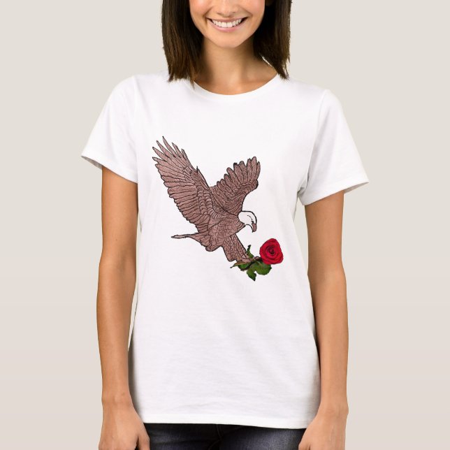 Adler und Rose T-Shirt (Vorderseite)