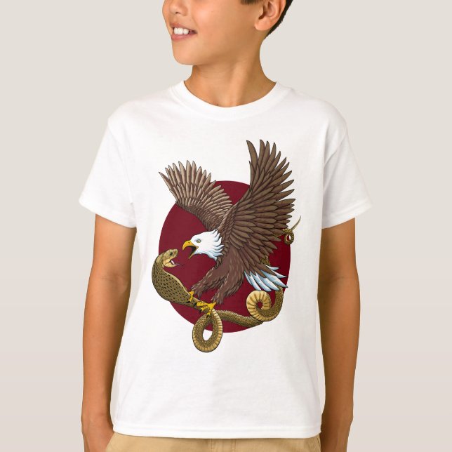 Adler und Schlange T-Shirt (Vorderseite)