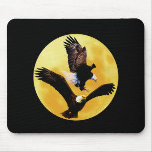 Adler und Vollmond Mousepad
