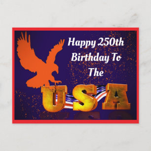 Adler USA 250. Geburtstag Postkarte