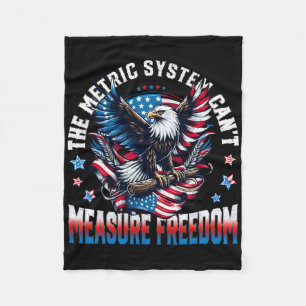 Adler USA-Flagge Das metrische System kann Freihei Fleecedecke