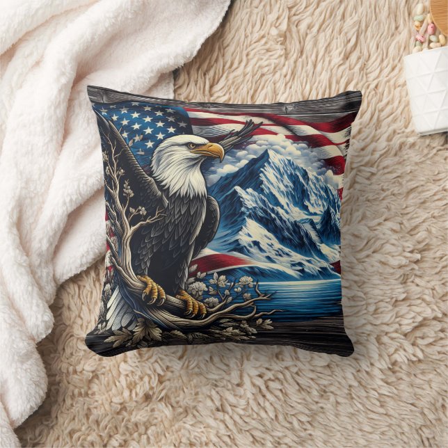 Adler von Rocky Mountains Kissen (Decke)