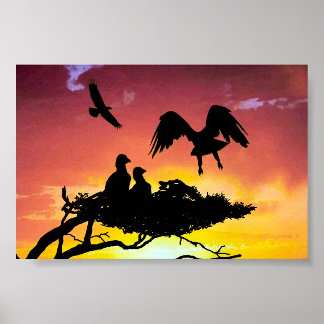 Adlerfamilie Poster (Vorne)