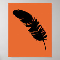 Adlerfederschwarze Silhouette