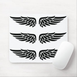 Adlerflügel Schwarzweiß-Mauspad Mousepad