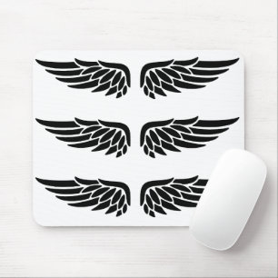 Adlerflügel Schwarzweiß-Mauspad Mousepad