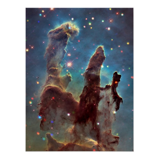Adlernebel "Säulen der Schöpfung" - NGC 6611 Poster (Vorderseite)