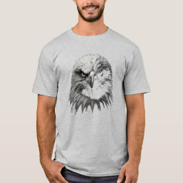 Adlerportrait in Schwarz und Weiß T-Shirt