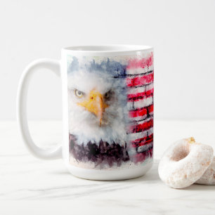 Adlerprofil auf Backsteinmauer Kaffeetasse
