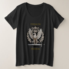 Adlerstärke und Freiheit Große Größe T-Shirt