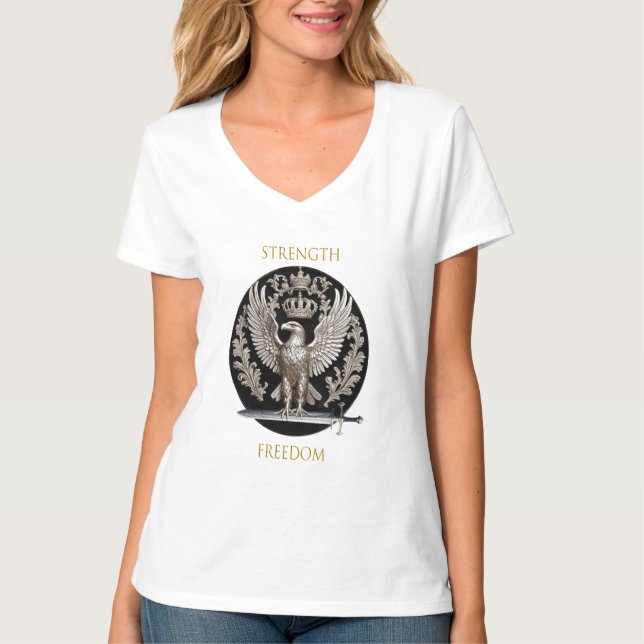 Adlerstärke und Freiheit T-Shirt (Vorderseite)