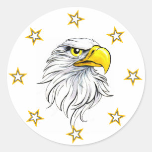 Adlerstars Runder Aufkleber