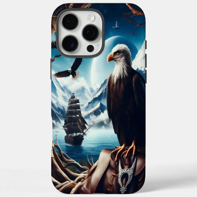Adlerwache über dem Meer iPhone 16 Pro Max Hülle (Rückseite)