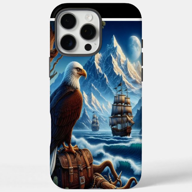 Adlerwache über dem Meer iPhone 16 Pro Max Hülle (Rückseite)
