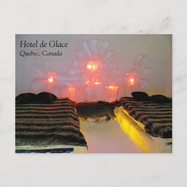 Adlerzimmer im Hotel de Glace, Quebec, Kanada Postkarte (Vorderseite)