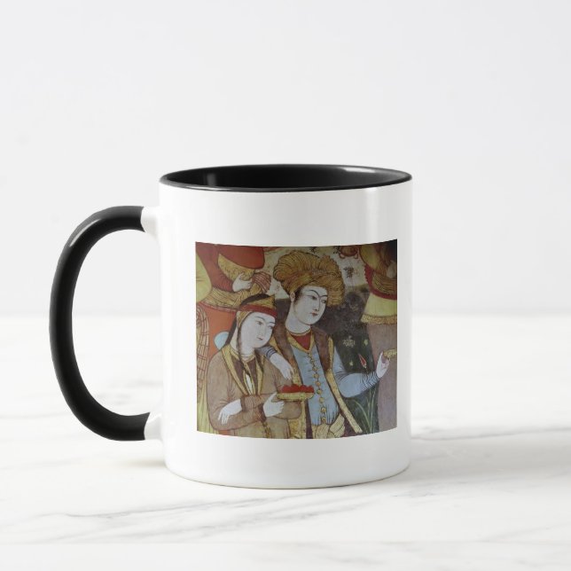 Adlige am Gericht von Shah Abbas I Tasse (Links)
