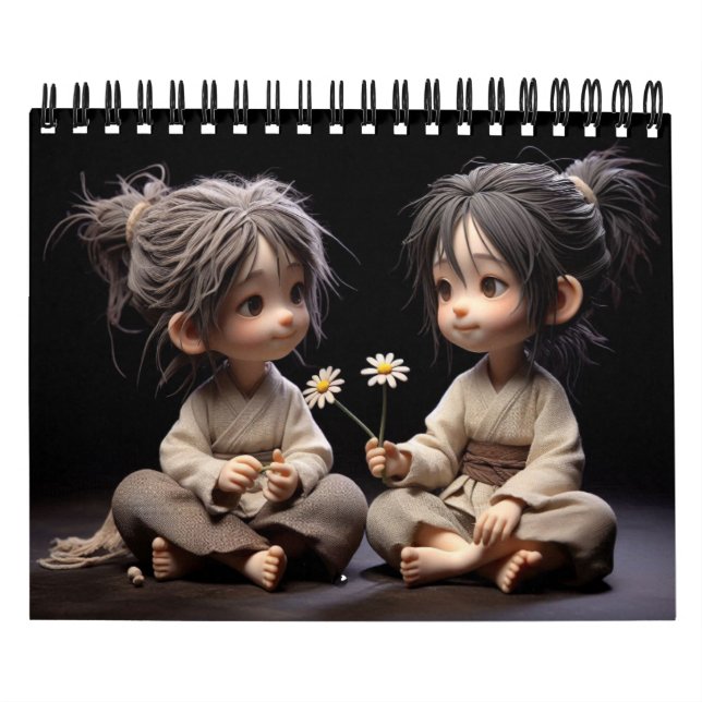 Adlige Kinder mit Blume Kalender (Titelbild)