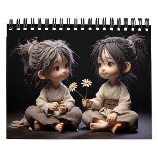 Adlige Kinder mit Blume Kalender