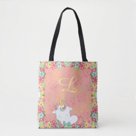 Adlige Schlafcouch und Blume Mit Monogramm Tasche