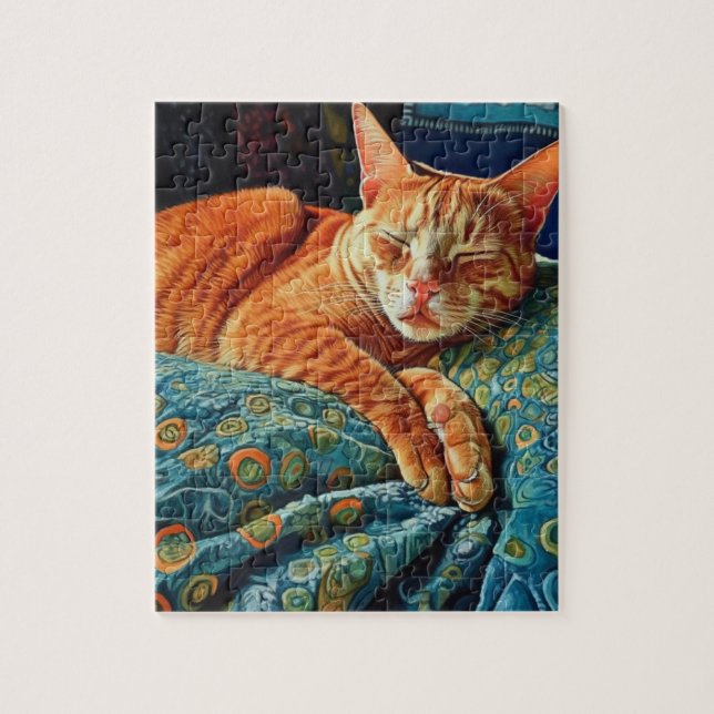 Adlige Sleeping Ginger Cat (Vertikal)