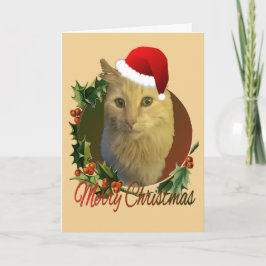 Adlige und einzigartige Weihnachtskarte für Katzen Feiertagskarte