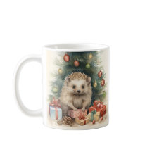Adlige Weihnachten Igel Feiertag Kaffee Tasse