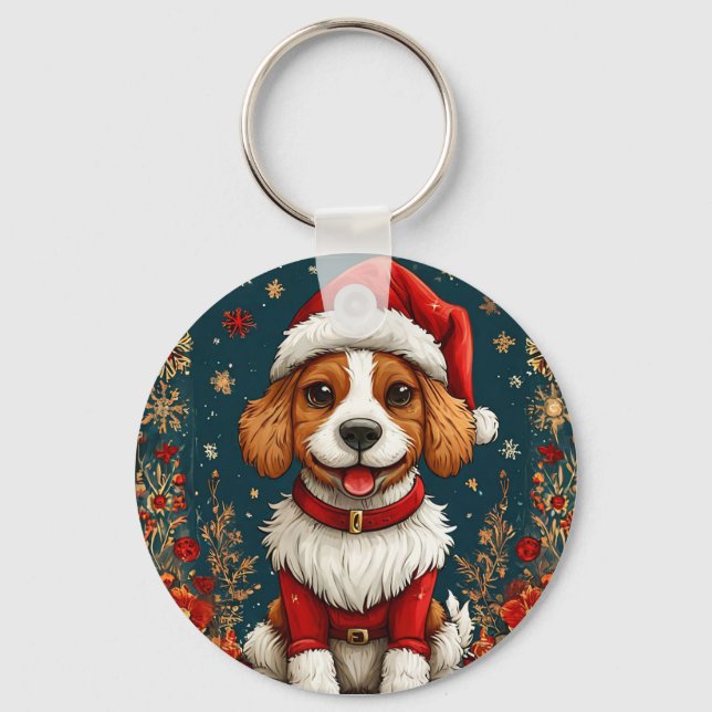 Adlige Weihnachtsjunge Schlüsselanhänger (Vorderseite)