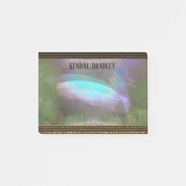 Admenia Kendal Einmaliges Monogramm Post-it Klebezettel (Vorderseite)