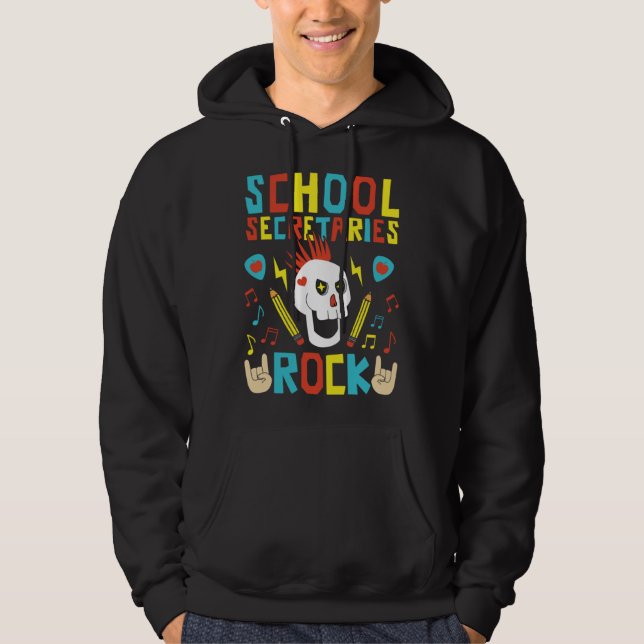 Admin Assistant First Day of School  School Secret Hoodie (Vorderseite)