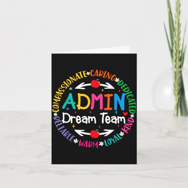 Admin Dream-Team Back-to-School-Front-Office Karte (Vorderseite)